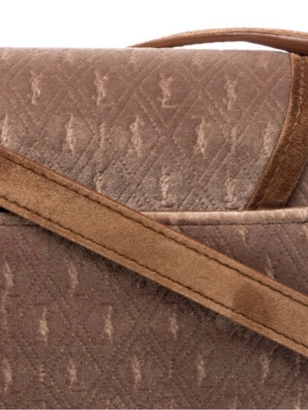 Saint Laurent Brown Signature Yves Crossbody Bag